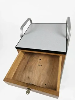 Meuble de bureau médical ETS Hordoir en chêne des années 60