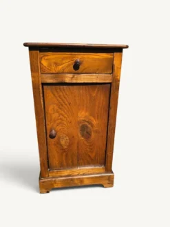 Meuble de chevet rustique ancien en bois massif