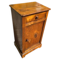 Meuble de chevet rustique ancien en bois massif