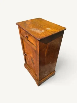 Meuble de chevet rustique ancien en bois massif