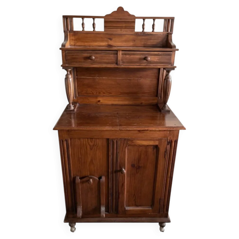Meuble de cuisine ancien avec charbonnière intégré