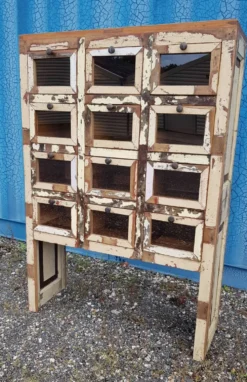 Meuble de marchand - chiffonnier 12 tiroirs en teck