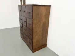 Meuble de métier ancien à 12 tiroirs, circa 1900