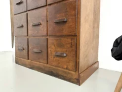 Meuble de métier ancien à 12 tiroirs, circa 1900