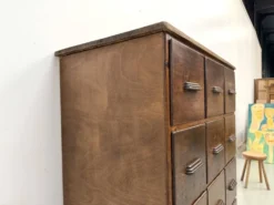 Meuble de métier ancien à 12 tiroirs, circa 1900