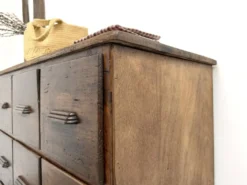 Meuble de métier ancien à 12 tiroirs, circa 1900