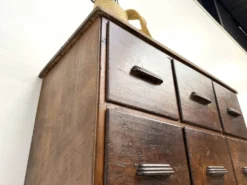 Meuble de métier ancien à 12 tiroirs, circa 1900