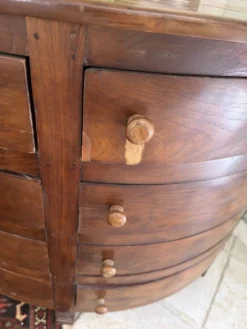 Meuble de métier Art déco à 12 tiroirs en bois massif