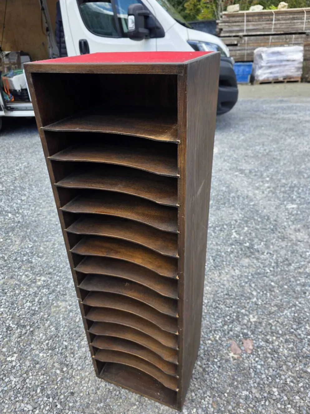 Meuble de métier à casiers des années 50