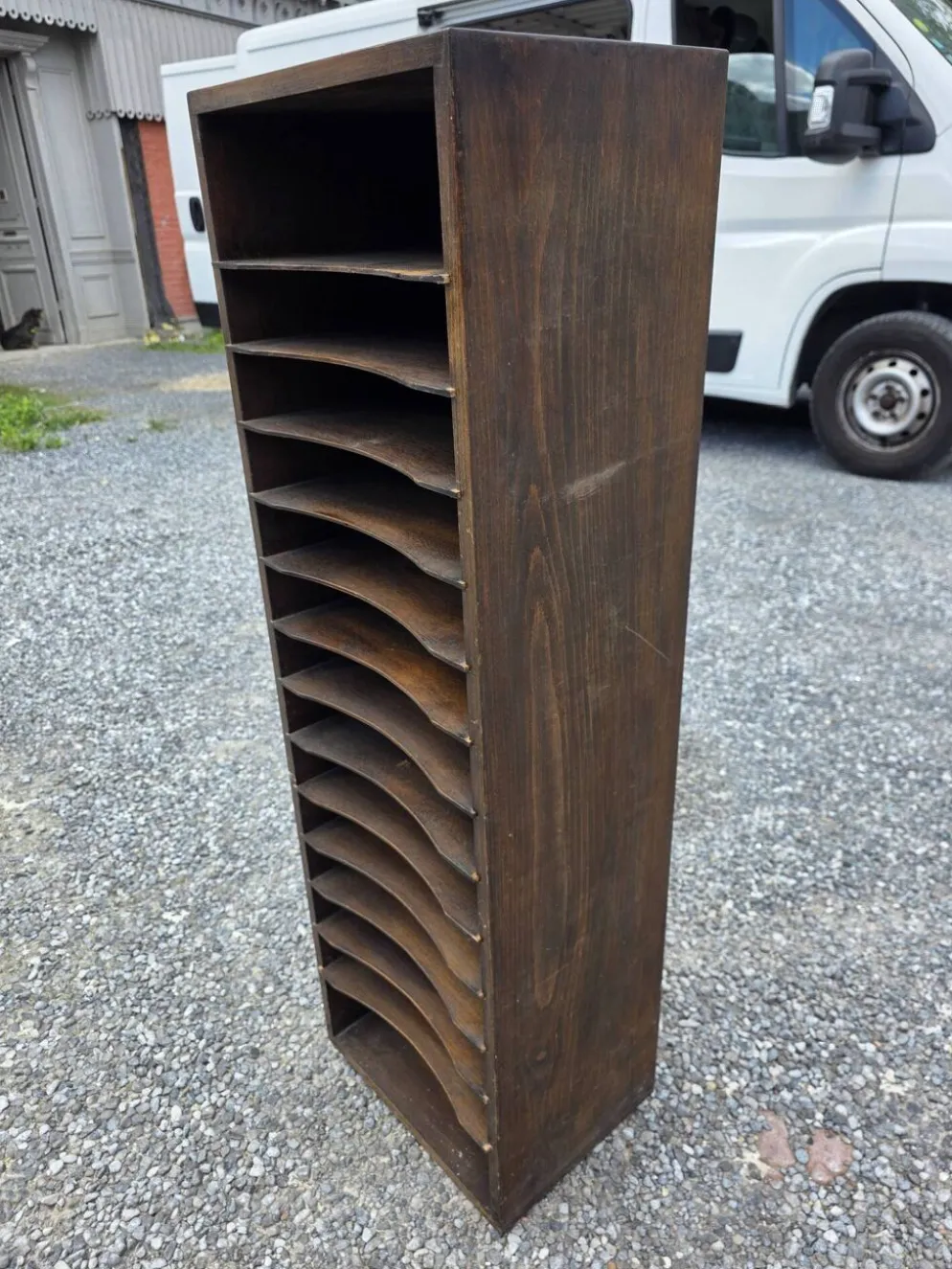 Meuble de métier à casiers des années 50