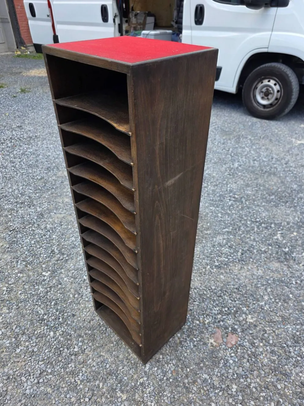 Meuble de métier à casiers des années 50