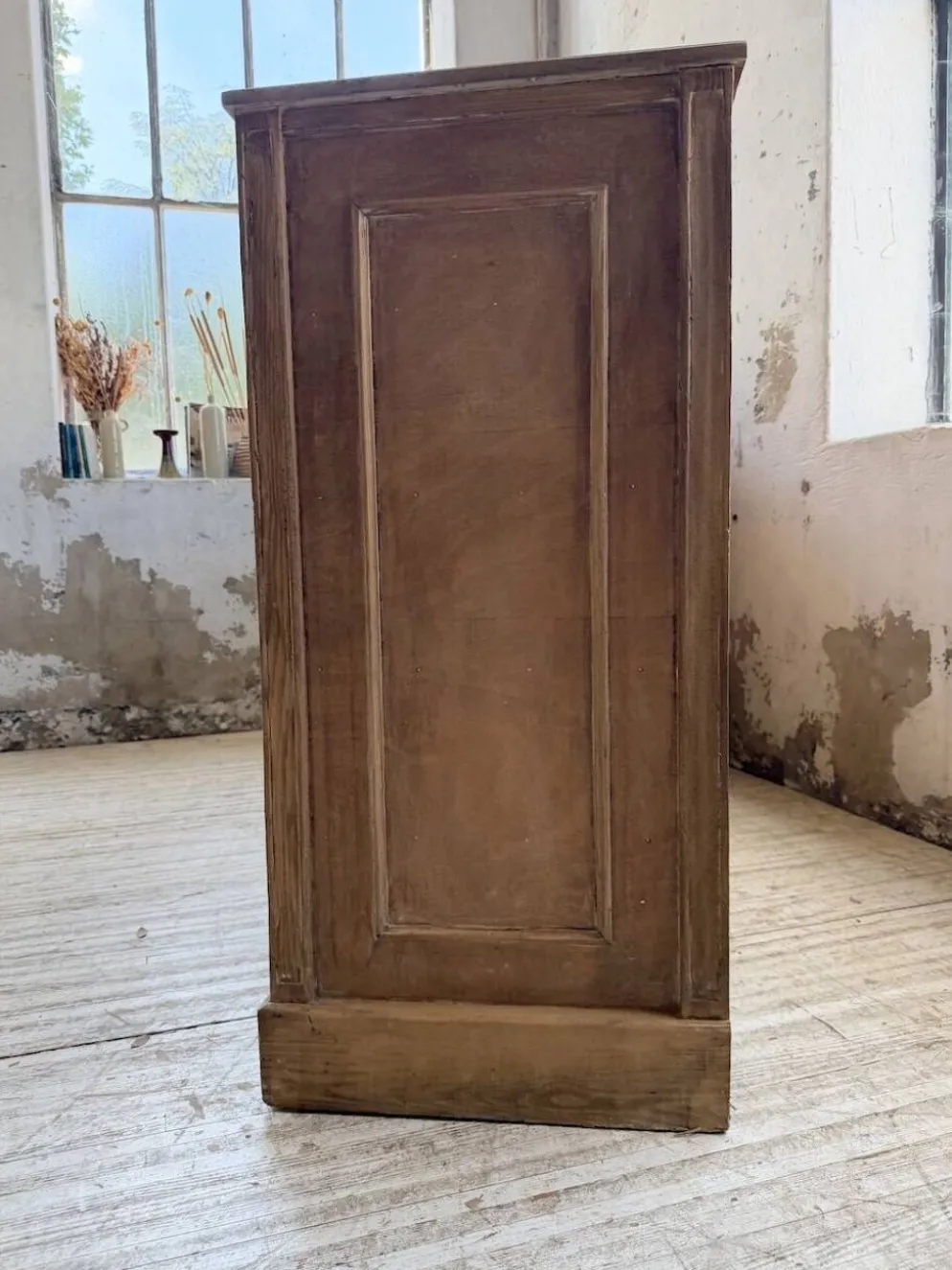 Meuble de métier à casiers en chêne, 1900