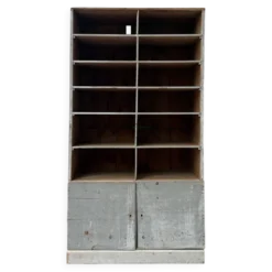 Meuble de métier à casiers patiné (rénové)