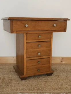 Meuble de métier chêne vintage