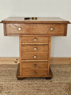 Meuble de métier chêne vintage