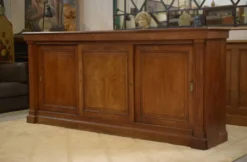 Meuble de métier en acajou à trois portes coulissantes 1920’s