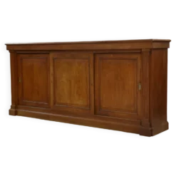 Meuble de métier en acajou à trois portes coulissantes 1920’s
