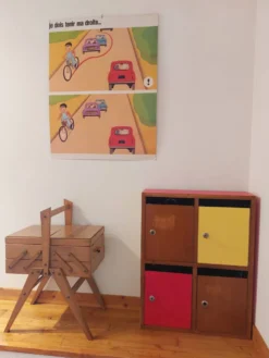 meuble de métier en bois, meuble à tiroirs