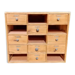 meuble de métier en bois, meuble à tiroirs