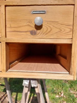 meuble de métier en bois, meuble à tiroirs