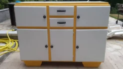 meuble de métier en bois, meuble à tiroirs