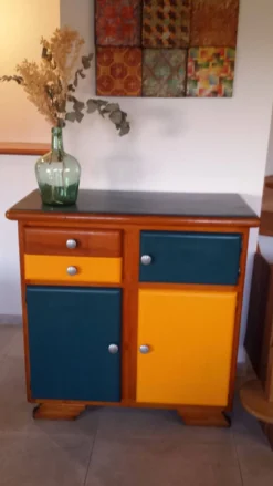meuble de métier en bois, meuble à tiroirs