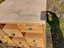 meuble de métier en bois, meuble à tiroirs