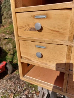 meuble de métier en bois, meuble à tiroirs