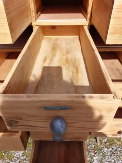 meuble de métier en bois, meuble à tiroirs