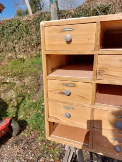 meuble de métier en bois, meuble à tiroirs