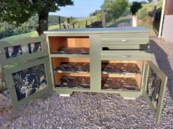 meuble de métier en bois, meuble à tiroirs