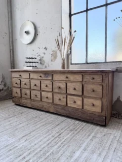 Meuble de métier 1950 en pin