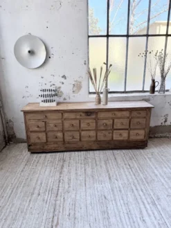 Meuble de métier 1950 en pin