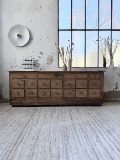 Meuble de métier 1950 en pin