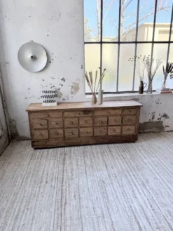 Meuble de métier 1950 en pin