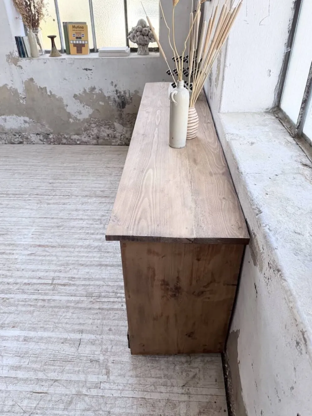 Meuble de métier 1950 en pin