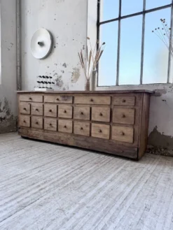Meuble de métier 1950 en pin