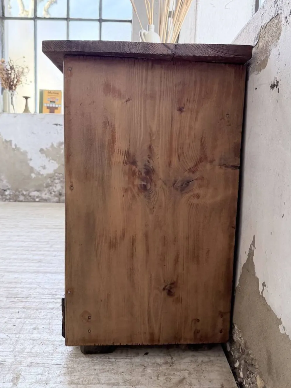 Meuble de métier 1950 en pin