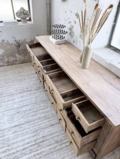 Meuble de métier 1950 en pin