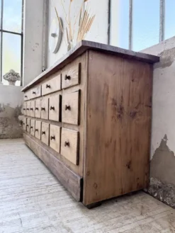 Meuble de métier 1950 en pin