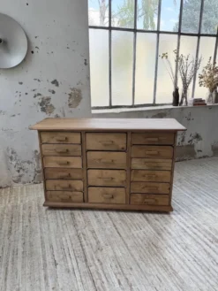 Meuble de métier en pin 1950