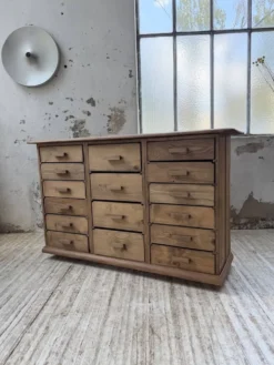 Meuble de métier en pin 1950