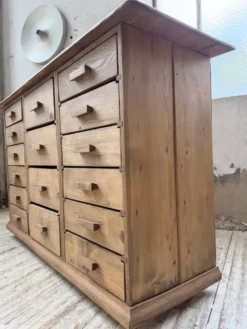 Meuble de métier en pin 1950
