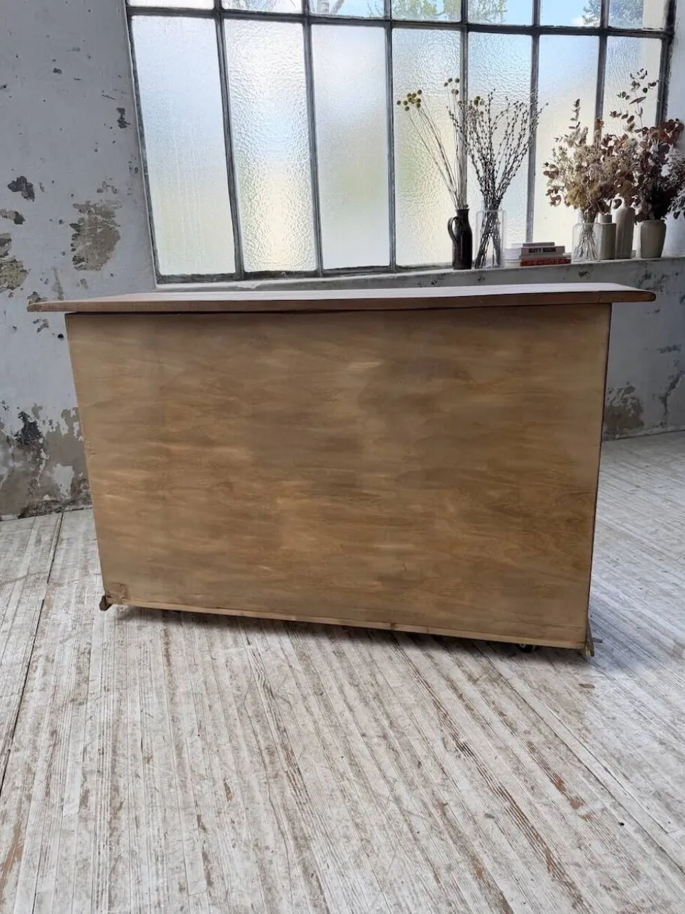 Meuble de métier en pin 1950
