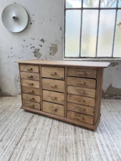 Meuble de métier en pin 1950