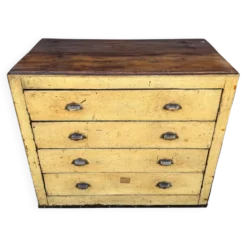 Meuble de métier fer et bois années 40