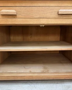 Meuble de métier, îlot en chêne (rénové)