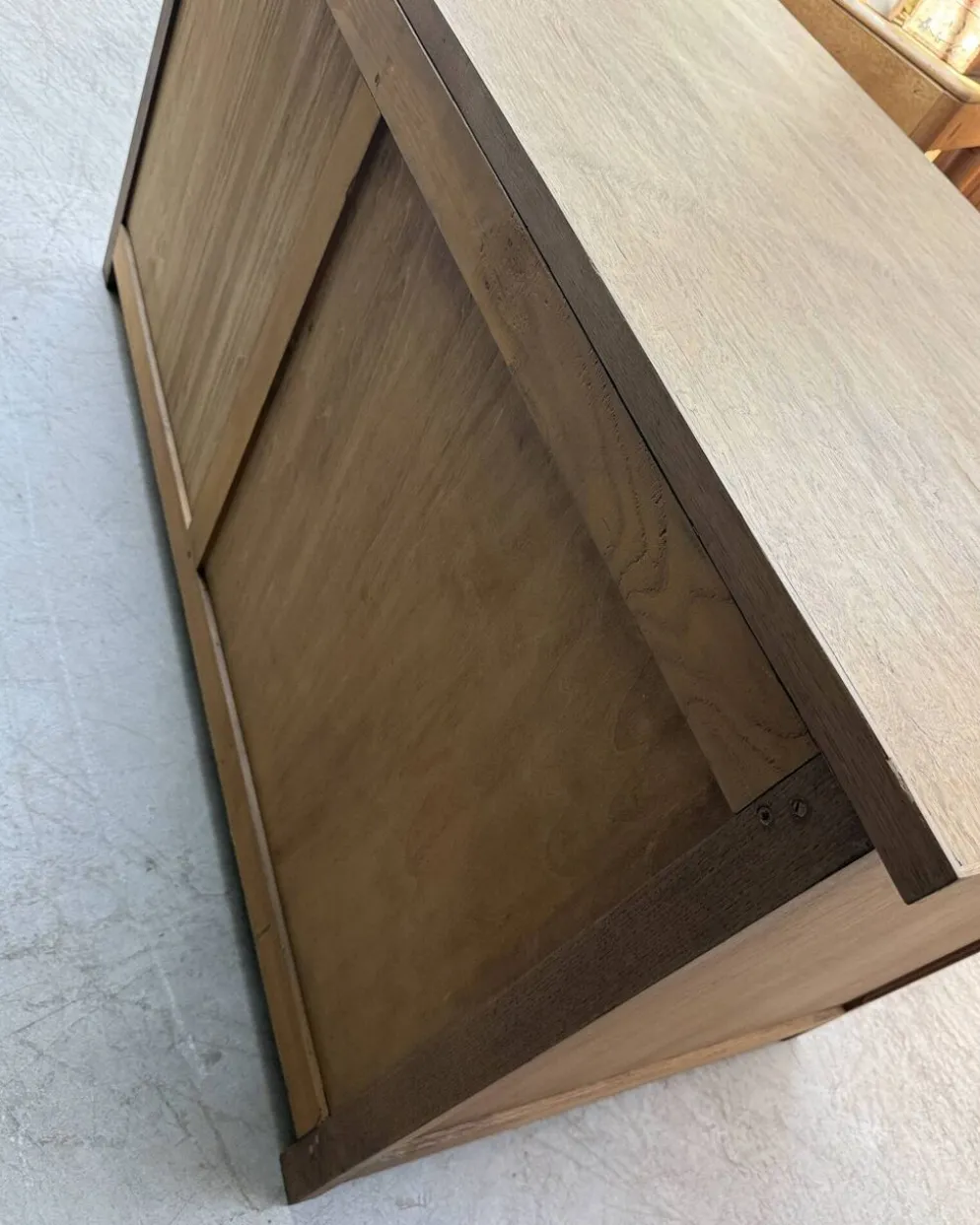 Meuble de métier, îlot en chêne (rénové)