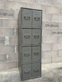Meuble de métier meuble d'archivage modulable 8 tiroirs métal classeur industriel 1960s