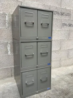 Meuble de métier meuble d'archivage modulable 8 tiroirs métal classeur industriel 1960s